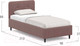 Миниатюра изображения товара Односпальная кровать Moon Family 1253 / MF005196