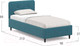 Миниатюра изображения товара Односпальная кровать Moon Family 1253 / MF005187