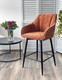 Миниатюра изображения товара Стул барный M-City Eryk полубарный / 629M05445 (3018-09 терракотовый шенилл/черный)