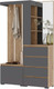 Миниатюра изображения товара Секция в прихожую Стендмебель Хелен ПР 01 (серый графит 0162/дуб крафт золотой)