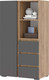 Миниатюра изображения товара Шкаф Стендмебель Хелен ШК 03 (серый графит 0162/дуб крафт золотой)
