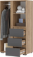 Миниатюра изображения товара Шкаф Стендмебель Хелен ШК 03 (серый графит 0162/дуб крафт золотой)