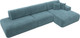 Миниатюра изображения товара Диван угловой Лига Диванов Лига-036 Модерн Лонг правый / 121425 (велюр бирюзовый)
