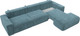 Миниатюра изображения товара Диван угловой Лига Диванов Лига-036 Модерн Лонг правый / 121425 (велюр бирюзовый)