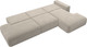 Миниатюра изображения товара Диван угловой Лига Диванов Лига-036 Модерн Лонг правый / 121415 (микровельвет бежевый)