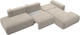 Миниатюра изображения товара Диван угловой Лига Диванов Лига-036 Модерн Лонг правый / 121415 (микровельвет бежевый)