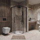 Миниатюра изображения товара Душевой уголок Niagara NG-6829-34BLACK 90x90x195 (черный матовый/прозрачное стекло)