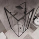 Миниатюра изображения товара Душевой уголок Niagara NG-6835-34BLACK 100x100x195 (черный матовый/прозрачное стекло)