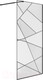 Миниатюра изображения товара Душевая стенка Niagara NG-680-12BLACK 120x195 (черный матовый/прозрачное стекло с рисунком)