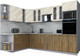 Миниатюра изображения товара Кухонный гарнитур Интерлиния Мила Gloss 1.88x3.0 левая (ваниль глянец/дуб вотан/травертин серый)