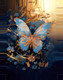 Миниатюра изображения товара Набор алмазной вышивки Феникс+ Бабочка в золоте / 65612