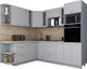 Миниатюра изображения товара Кухонный гарнитур Интерлиния Мила Gloss 1.88x2.4 левая (грей/грей/травертин серый)
