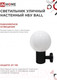 Миниатюра изображения товара Бра уличное INhome BALL-1xA60-BL / 4690612053622 (черный)