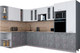Миниатюра изображения товара Кухонный гарнитур Интерлиния Мила Gloss 1.88x3.4 левая (белый/керамика/травертин серый)