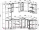Миниатюра изображения товара Кухонный гарнитур Интерлиния Мила Gloss 1.68x2.4 правая (белый/серый/травертин серый)