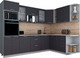 Миниатюра изображения товара Кухонный гарнитур Интерлиния Мила Gloss 1.88x2.8 правая (пепел/пепел/травертин серый)