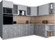 Миниатюра изображения товара Кухонный гарнитур Интерлиния Мила Gloss 1.88x2.8 правая (грей/керамика/травертин серый)