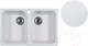 Миниатюра изображения товара Мойка кухонная Marblan Duas (иней, с сифоном)