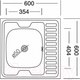 Миниатюра изображения товара Мойка кухонная КромРус EC-209M RUS L (без сифона)