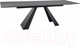 Миниатюра изображения товара Обеденный стол Signal Salvadore 160 (Ceramic Pietra Di Savoia светло-серый/черный матовый)