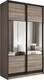 Миниатюра изображения товара Шкаф-купе Евва 138 TTG.01 / АЭП ШК.2.02 (дуб трюфель/венге глянец)