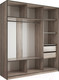 Миниатюра изображения товара Шкаф-купе Евва 176 TTG.12 / АЭП ШК.3.03 (дуб трюфель/венге глянец)