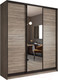 Миниатюра изображения товара Шкаф-купе Евва 203 TTG.12 / АЭП ШК.3.02 (дуб трюфель/венге глянец)
