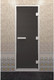 Миниатюра изображения товара Стеклянная дверь для бани/сауны Doorwood Хамам 80x200 / DW03636 (графит матовый)