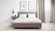 Миниатюра изображения товара Двуспальная кровать Mobi Амьен 11.44 160x200 (белый PE шагрень/веллюто капучино AG 707 ПВХ)