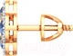 Миниатюра изображения товара Серьги из розового золота ZORKA 3D1098.14K.R (с сапфирами и бриллиантом)