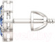Миниатюра изображения товара Серьги из белого золота ZORKA 3D1098.14K.W (с сапфирами)