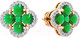 Миниатюра изображения товара Серьги из розового золота ZORKA 3D2098.14K.R (с изумрудами и бриллиантом)