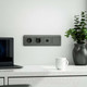 Миниатюра изображения товара Декоративная заглушка для розетки Werkel W1159204 (графит рифленый)