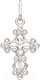 Миниатюра изображения товара Крестик из серебра ZORKA 0440195.REL (с фианитами)