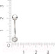 Миниатюра изображения товара Пирсинг из серебра ZORKA 0710001 (с фианитом)