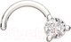 Миниатюра изображения товара Пирсинг из серебра ZORKA 0710021 (с фианитом)