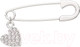 Миниатюра изображения товара Брошь из серебра ZORKA 0940012 (с фианитами)