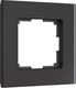 Миниатюра изображения товара Рамка для выключателей и розеток Werkel Senso W0013108 (черный/стекло soft-touch)
