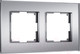 Миниатюра изображения товара Рамка для выключателей и розеток Werkel Senso W0023106 (серебряный/стекло soft-touch)