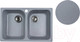 Миниатюра изображения товара Мойка кухонная Marblan Duas (серебристый)
