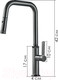 Миниатюра изображения товара Смеситель Ekko E6002-7 (черный матовый)