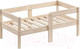 Миниатюра изображения товара Кровать-тахта детская Домаклево Легос компакт 70x140 (натуральный)