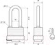 Миниатюра изображения товара Замок навесной Palladium 905WP-40L