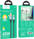 Миниатюра изображения товара Кабель Hoco U128 2в1 USB/Type-C to Type-C (черный)