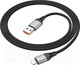 Миниатюра изображения товара Кабель Hoco U128 2в1 USB/Type-C to Lightning (черный)