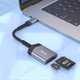 Миниатюра изображения товара Картридер Hoco UA25 2в1 Type-C/SD/TF Card (металлик)