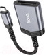 Миниатюра изображения товара Картридер Hoco UA25 2в1 Type-C/SD/TF Card (металлик)