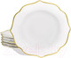 Миниатюра изображения товара Набор тарелок Lenardi Magnolia Gold 205-578 (6шт)