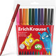 Миниатюра изображения товара Фломастеры Erich Krause Jolly Friends Super Washable / 61831 (12цв)