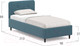 Миниатюра изображения товара Односпальная кровать Moon Family 1253 / К004684